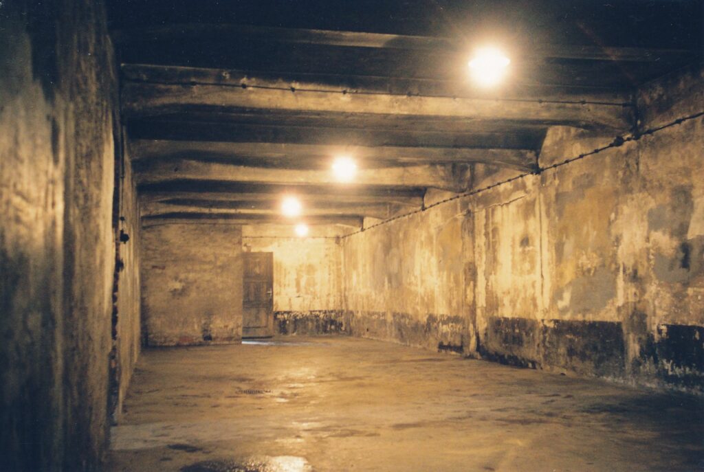 Doses of Cyclon B killed everyone within 20 minutes inside the gas chamber at Auschwitz.