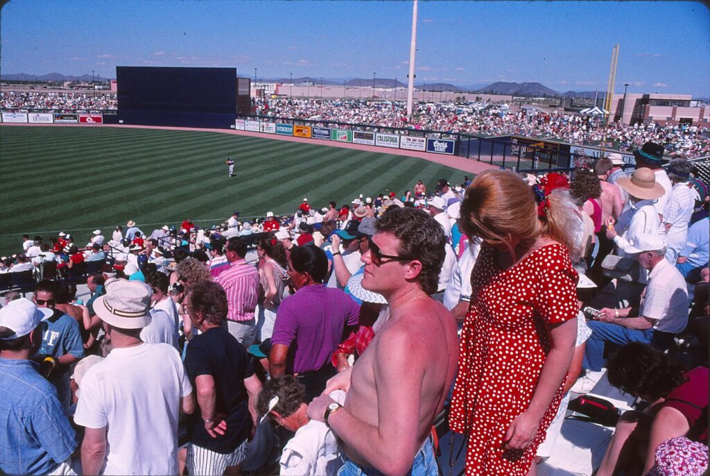 Sunscreen is advised on most Cactus League afternoons, unless you have secured a shady seat.