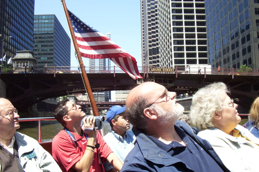 The 90-minute Wendella Boats tour glided along the Chicago River to the Sears Tower and back.