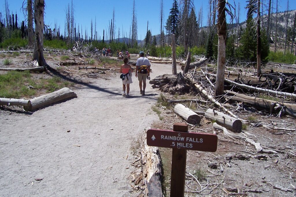 A small portion of the 211-mile John Muir Trail consists of Rainbow Falls Trail at Devil's Postpile,