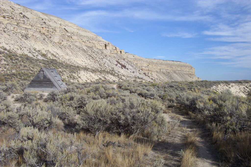 Fossil "hunter" David Haddenham lived in this cabin for a half-century before he died in 1968. 