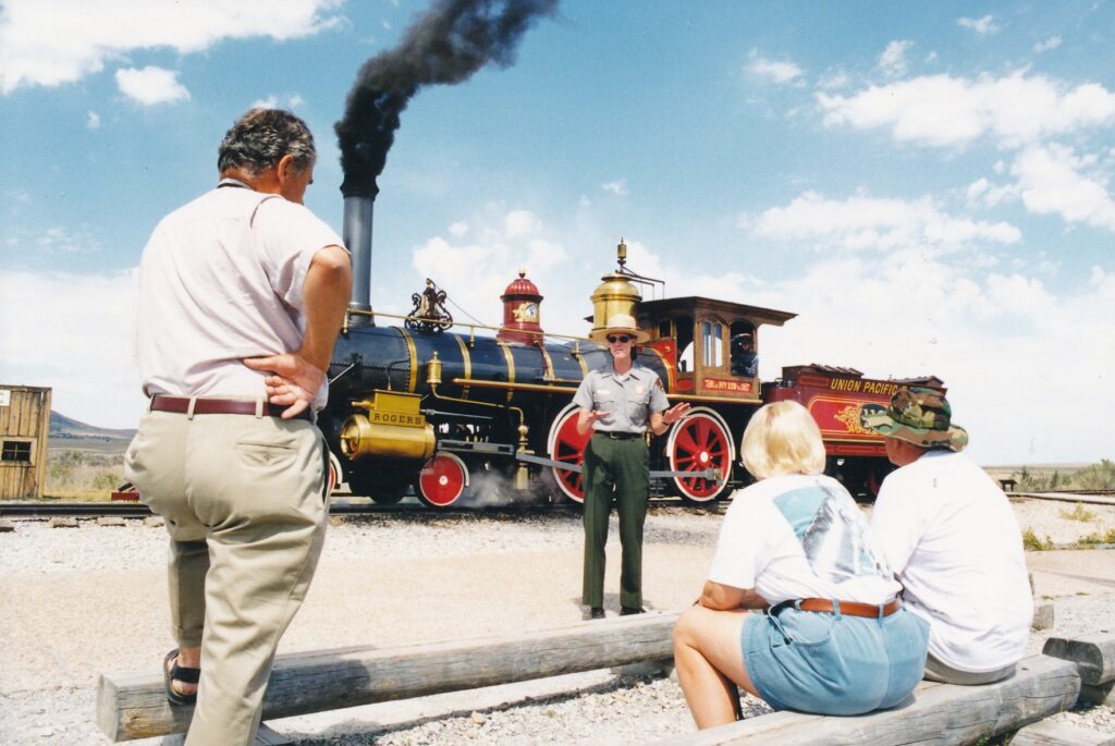 Golden Spike guide Sara Allison is something of a transportation expert -- she is a flight instructor.