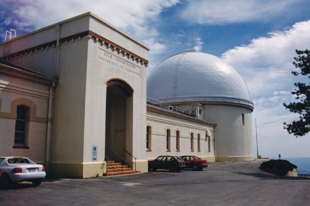 Lick Observatory is on Mount Hamilton. It's a complex of telescope domes and residential structures. 