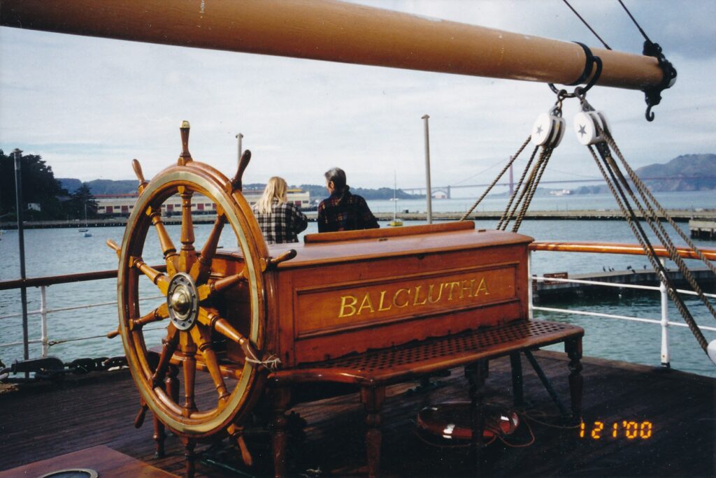 The Balclutha, at 301 feet long and 1,689 gross tons, is the largest vessel at Hyde Street Pier,